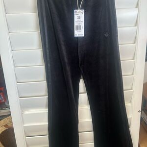 Adidas Black Velvet Flare Pants